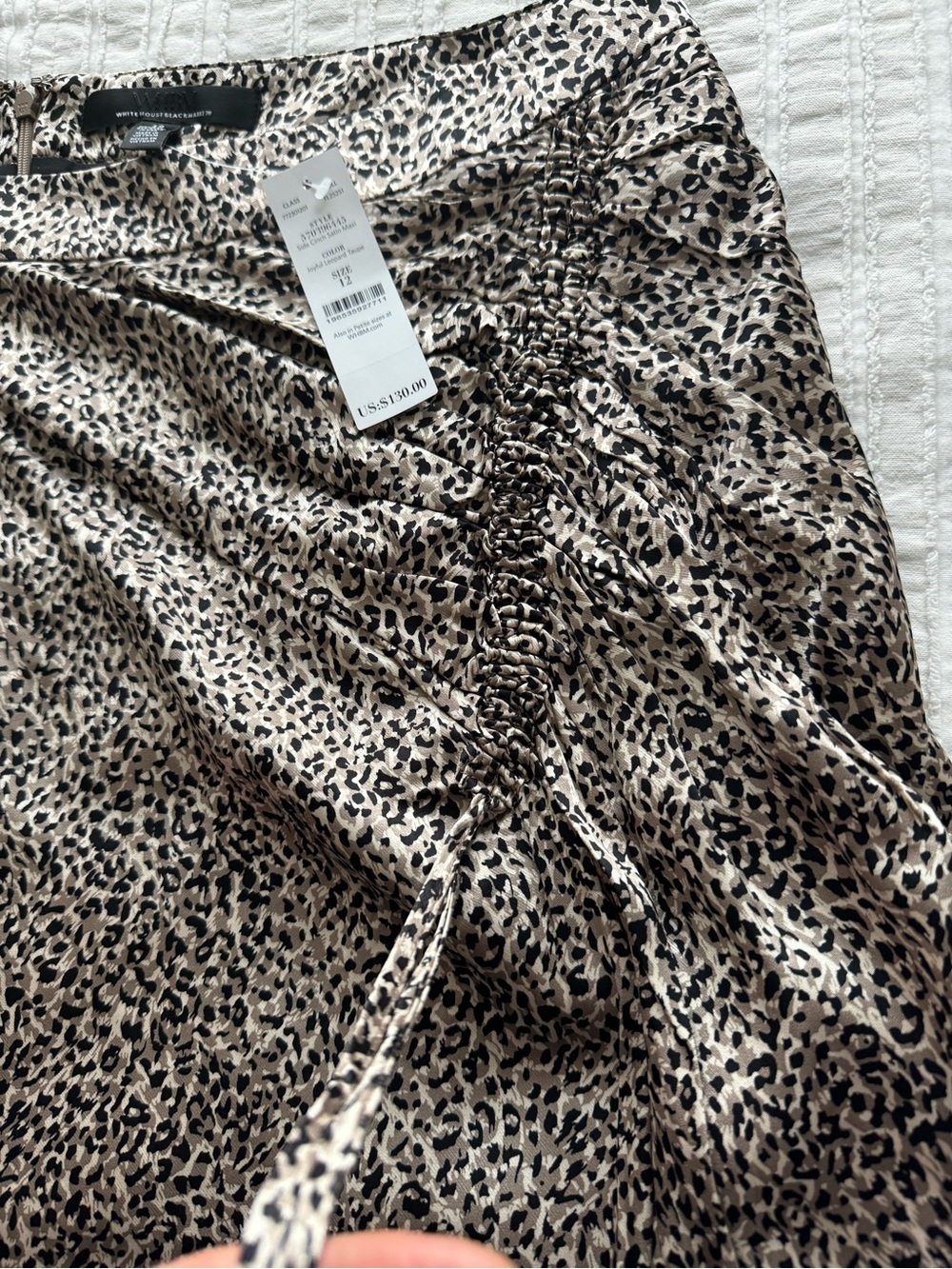 White House Black Market Black and White Leopard Print Maxi Skirt - Picture 10 of 10